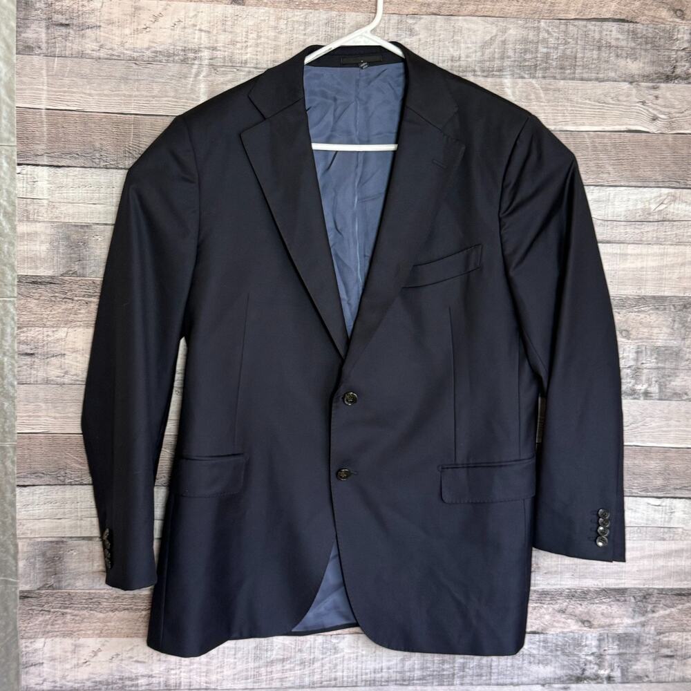 SuitSupply Wool Sport Coat Blazer Mens 46R Navy Blue 2 Button Business Classic